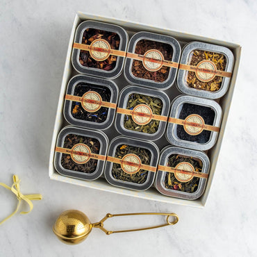 Best Selling Teas 9 Tin Gift Box contents