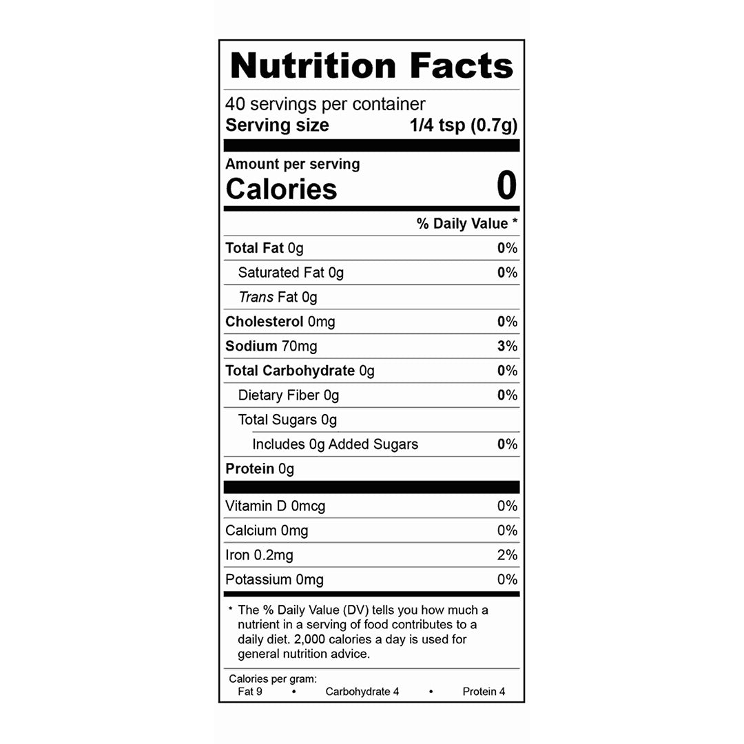 Blackening Seasoning Nutrition Facts