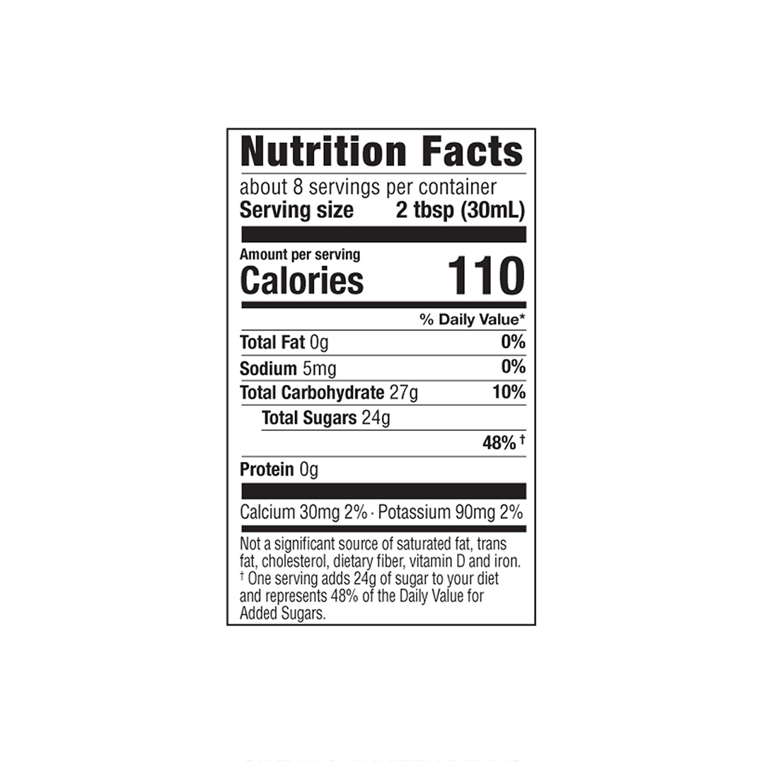 Organic Cinnamon Vanilla Maple Syrup Nutrition Facts