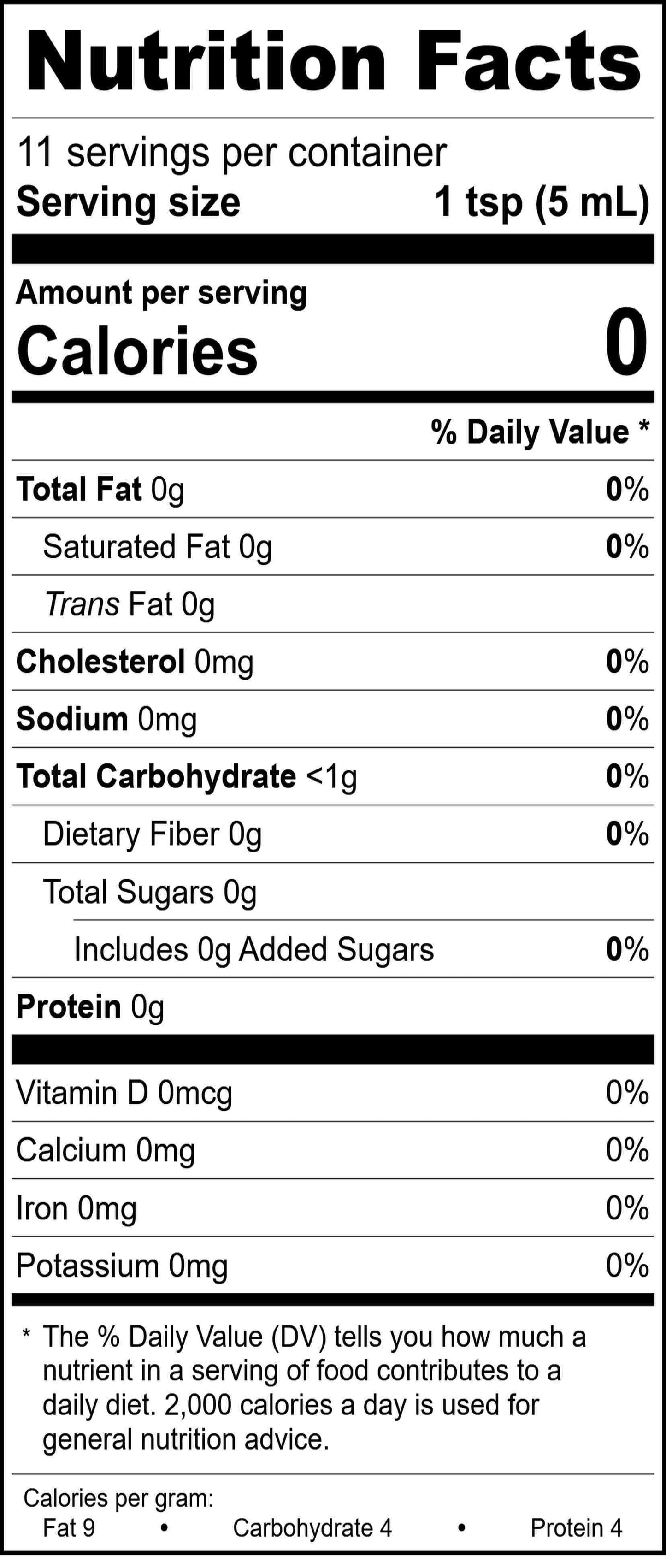 Classic Monk Fruit Sweetener - Nutrition Facts