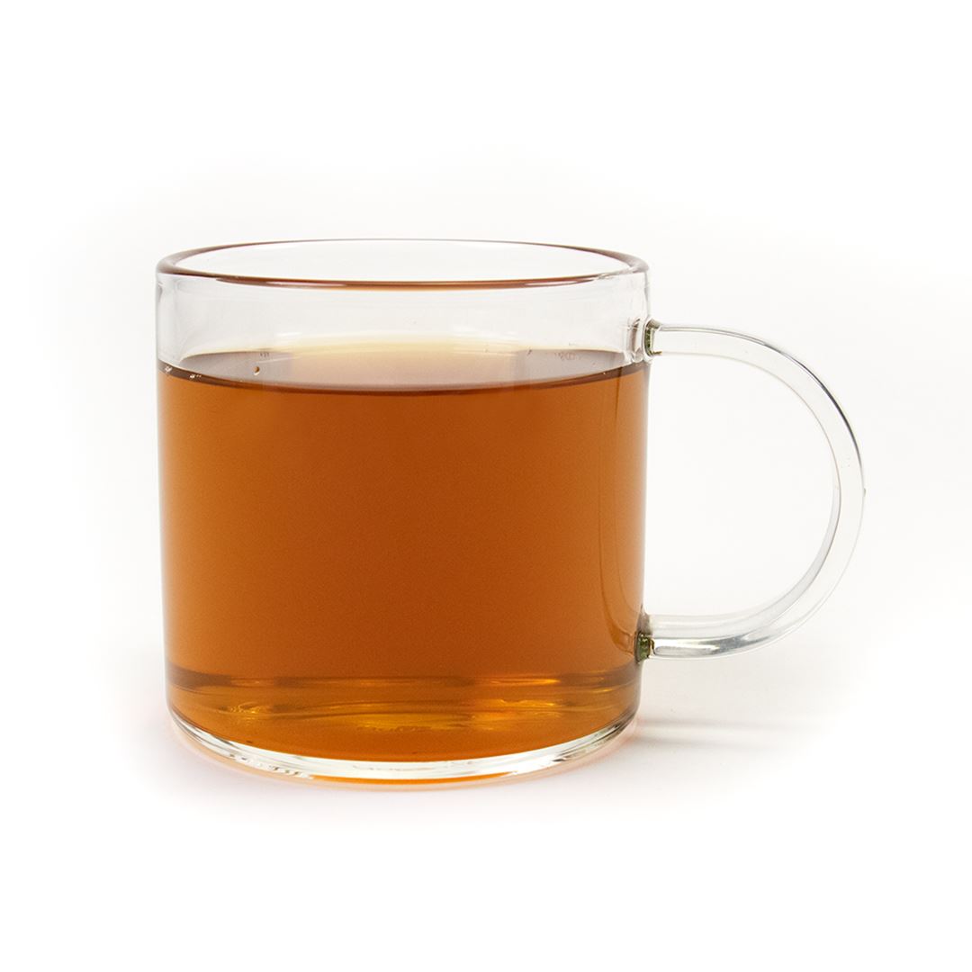 Decaf Victorian Chai Tea brewed hot in clear mug - view 5