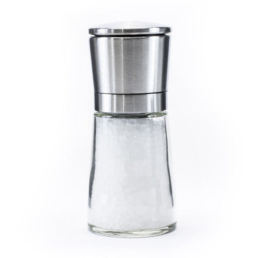 Glass Salt Mill with Steel Lid - view 1