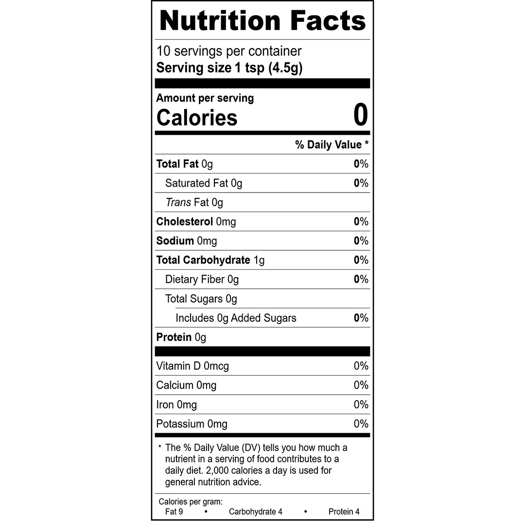 Golden Monk Fruit Sweetener Nutrition Facts
