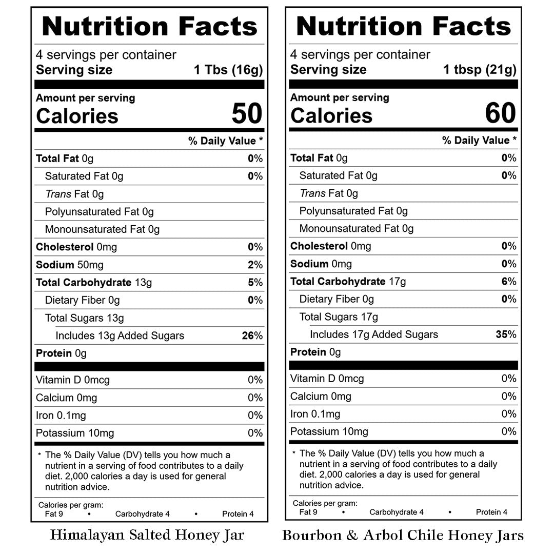 Handcrafted Honey Trio Nutrition Facts