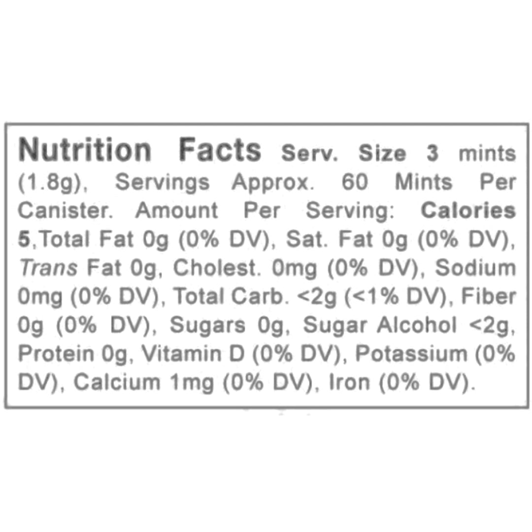 Moroccan Tea Mints Nutrition Facts