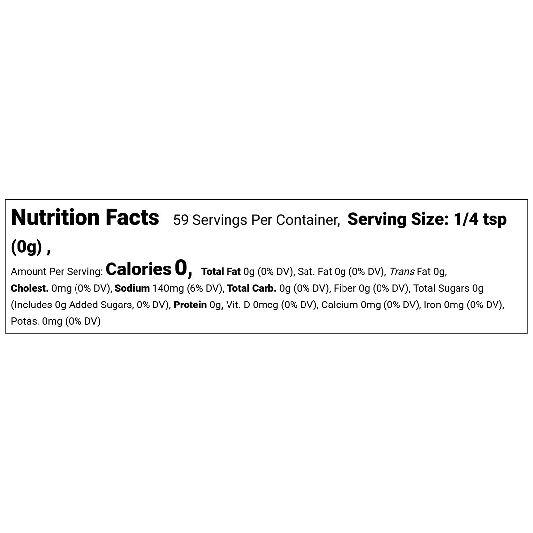 Orange Fennel Sea Salt Seasoning Nutrition Facts