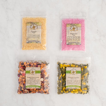 Pineapple Dragon Fruit Delight Sampler contents