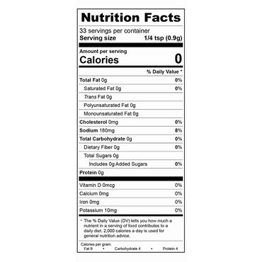 Sauteed Mushroom Spice Blend Nutrition Facts