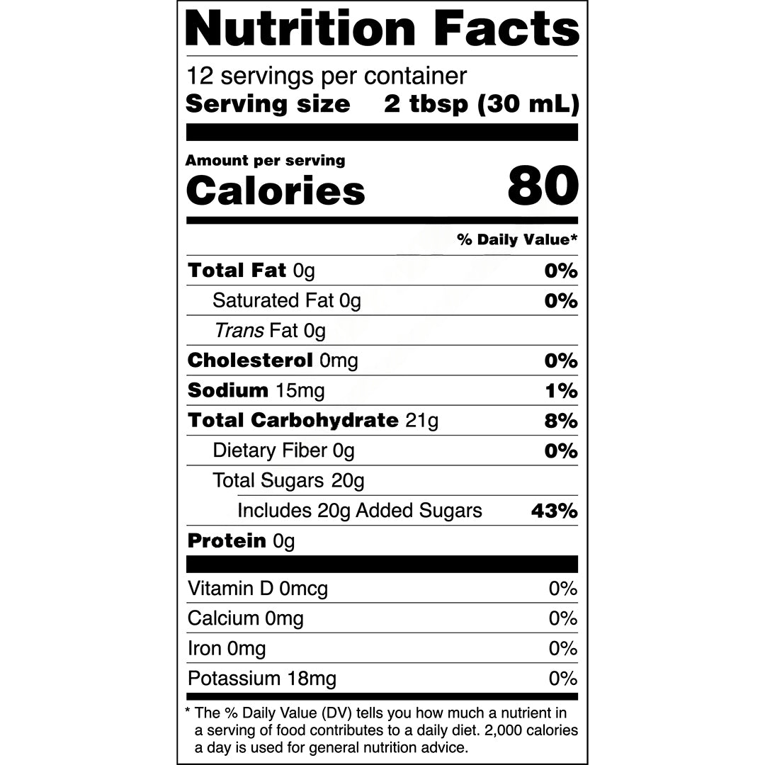 Thai Tea Concentrate (Nutrition Facts)