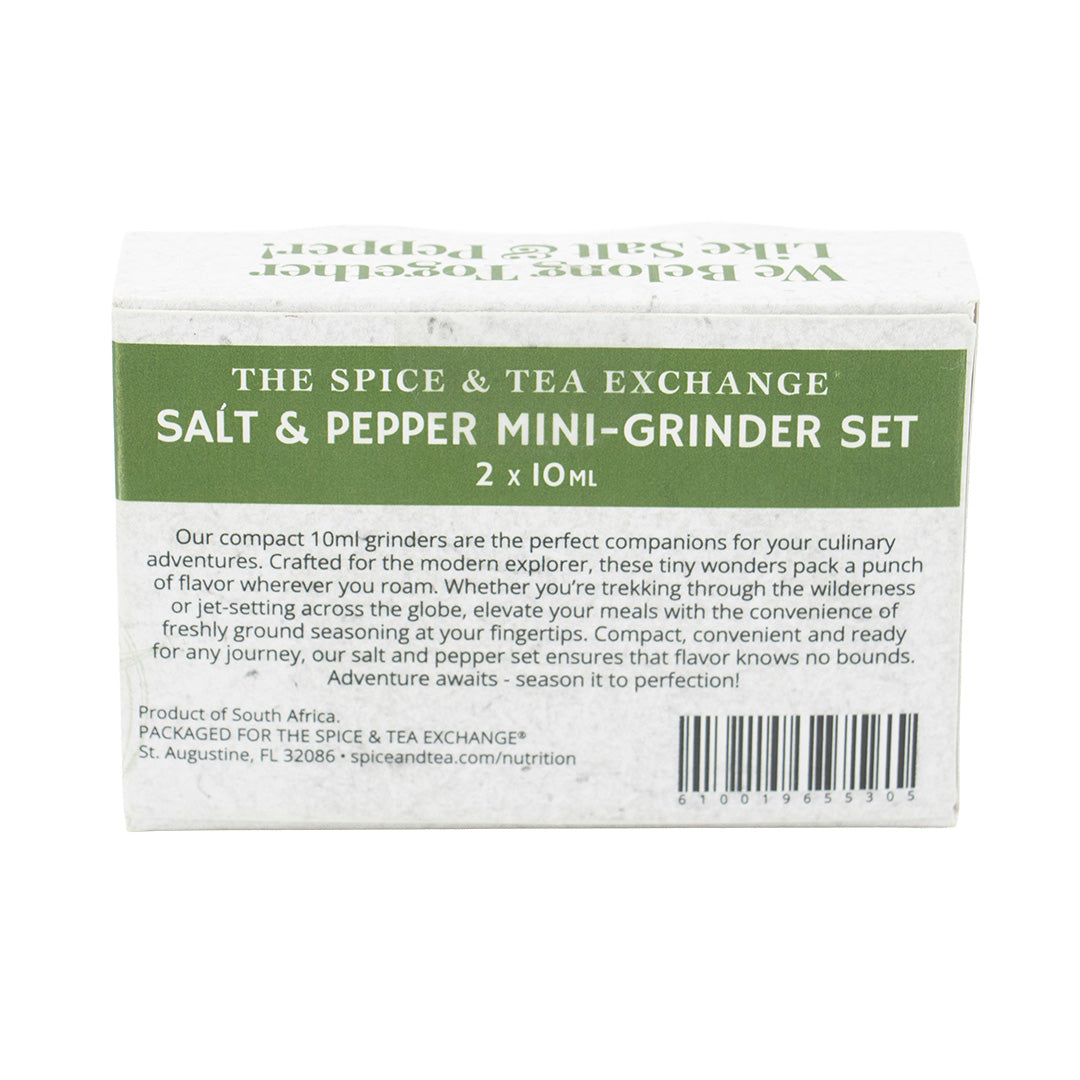 Salt & Pepper Mini Grinder Set - back view
