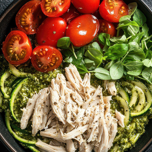 Pesto Chicken Zoodles