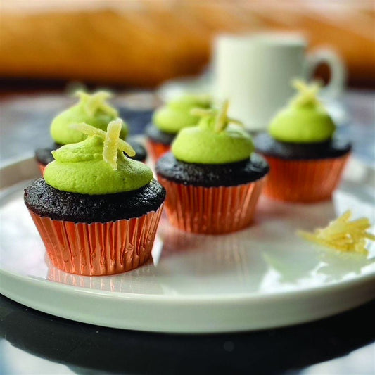 Black Sesame Cupcakes with Matcha Frosting