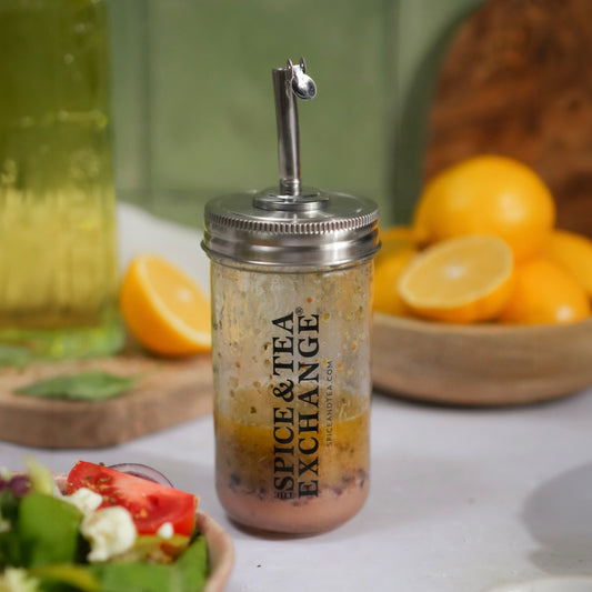 Shake, Strain, & Pour Jar: Greek Dressing