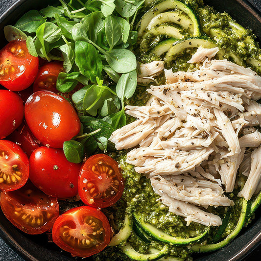 Pesto Chicken Zoodles