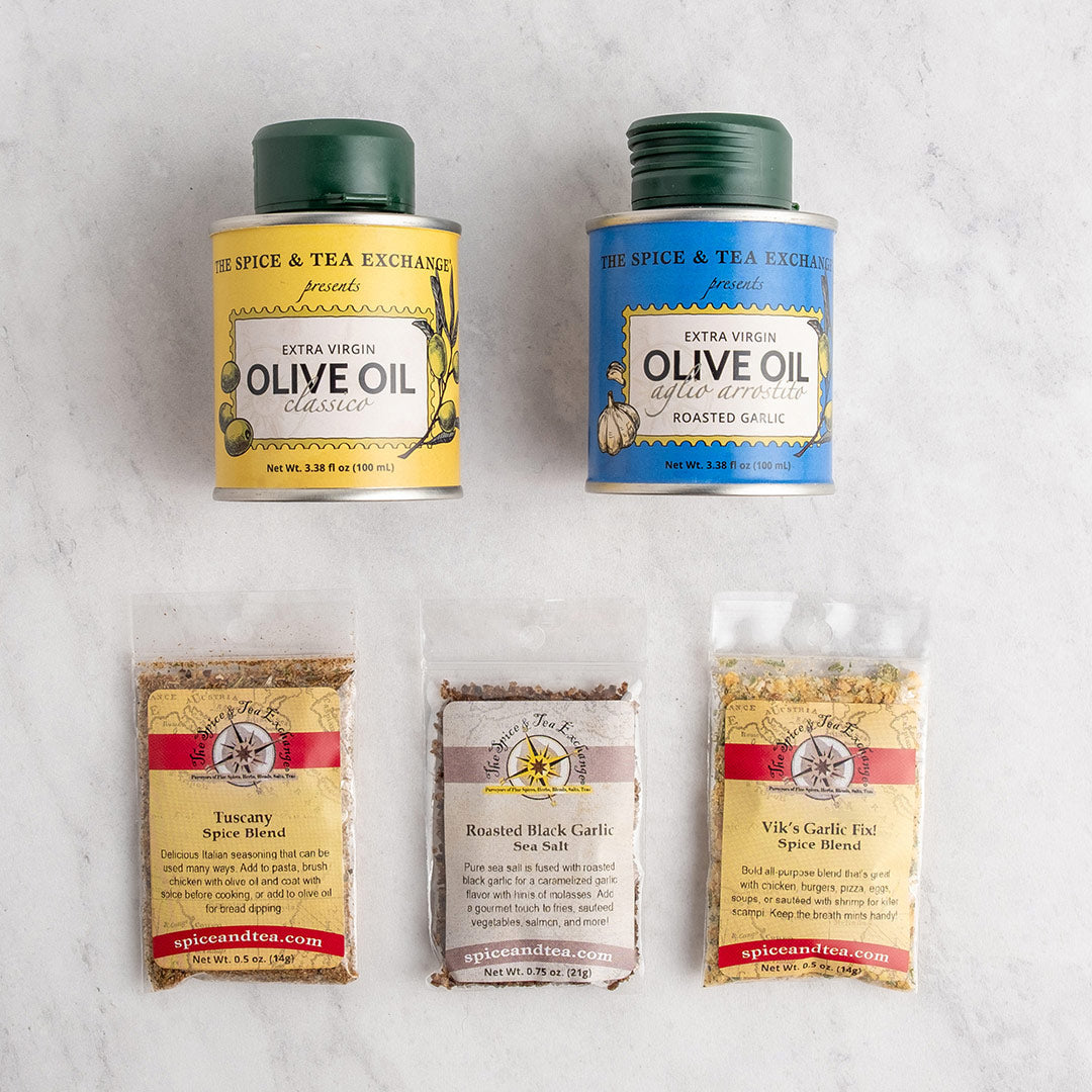 Aglio Arrostito Olive Oil Collection contents