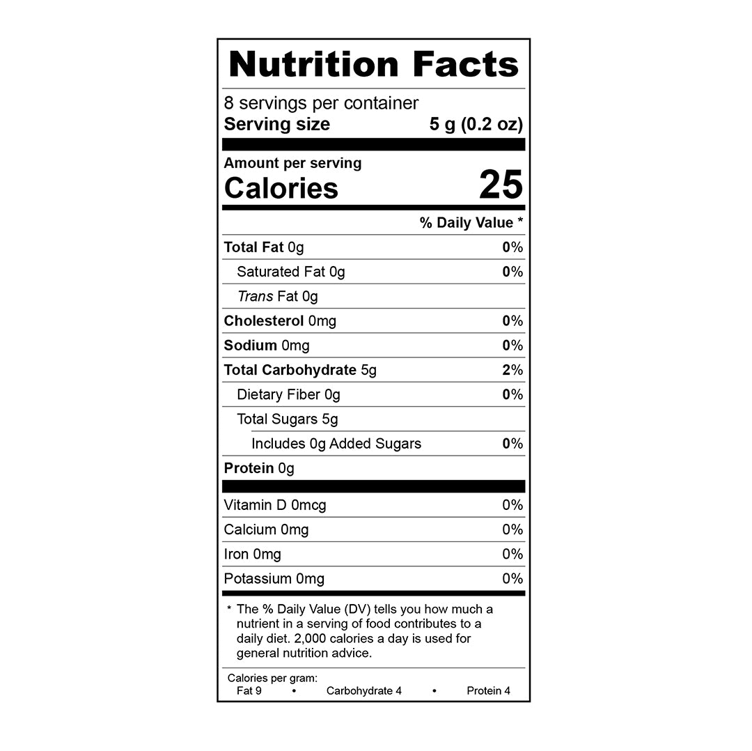 Amber Rock Sugar Nutrition Facts