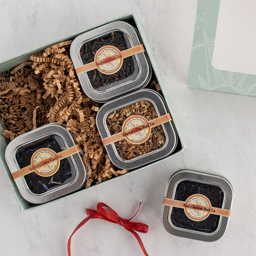 Black Tea 4 Tin Gift Box contents