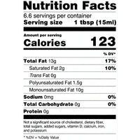 Black Truffle Extra Virgin Olive Oil - Mini Nutrition Facts