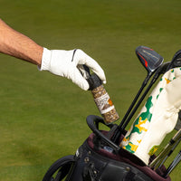 Bourbon Smoked Black Pepper coming out of golf bag