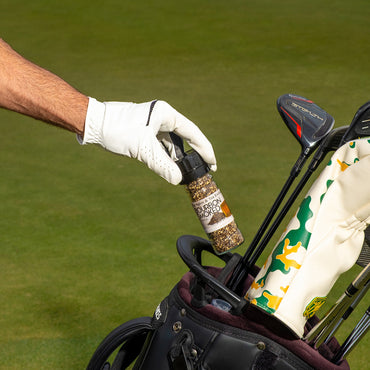 Bourbon Smoked Black Pepper coming out of golf bag