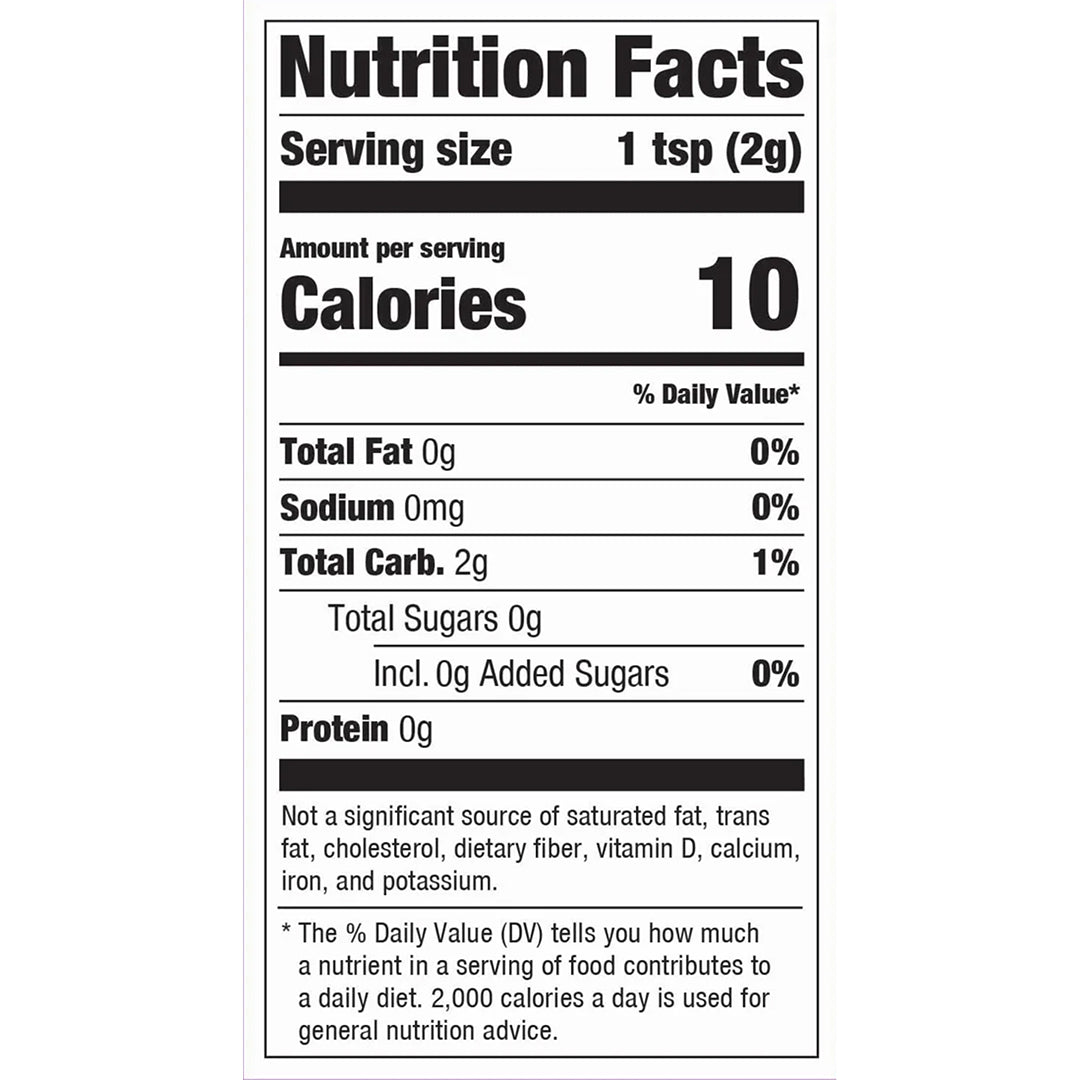 Butterfly Pea Flower Powder Nutrition Facts