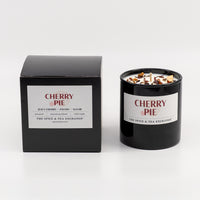 Cherry Pie Candle next to its box