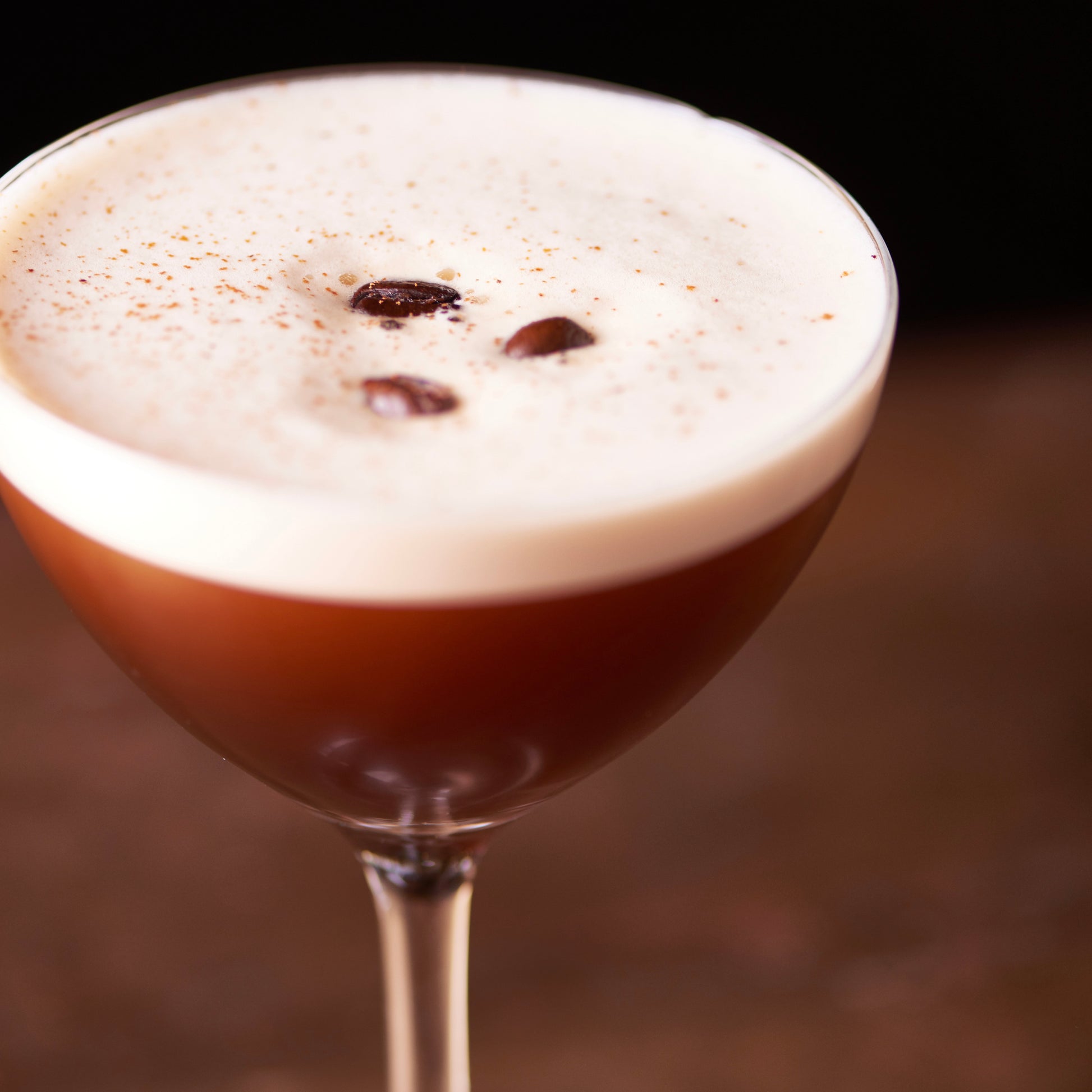 Coffee Cocktail in Glass Martini Glass