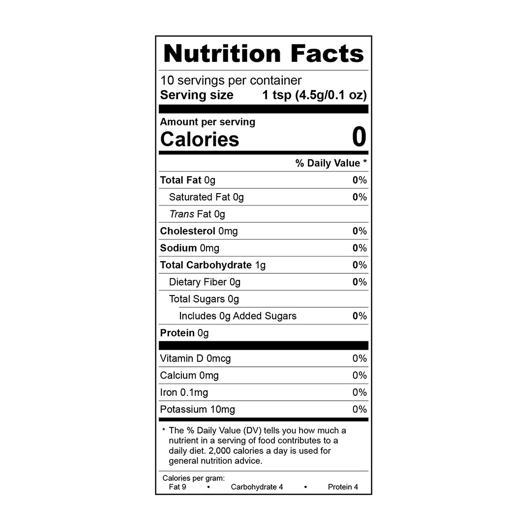 Cranberry Orange Monk Fruit Sweetener Nutrition Facts