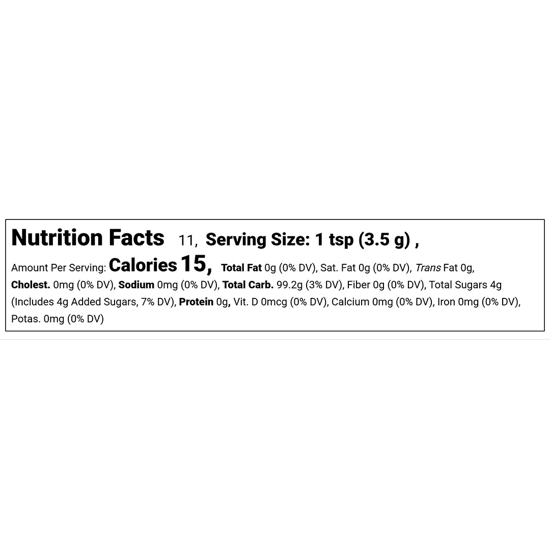 Creamy Vanilla Coarse Sugar Nutrition Facts