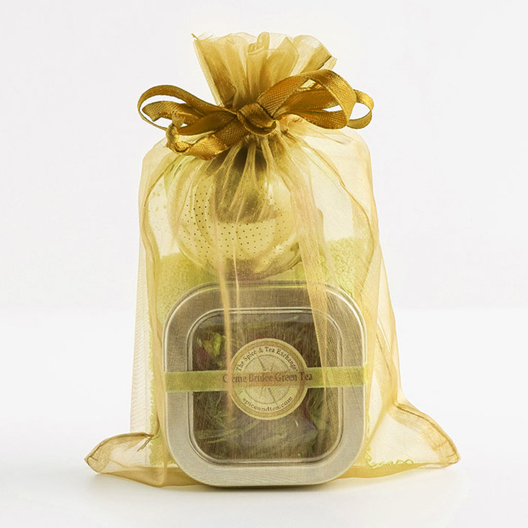 Creme Brulee Green Tea Tin with Infuser