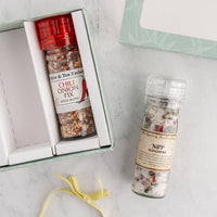 Culinary Seasonings Grinder Duo Gift Box Contents