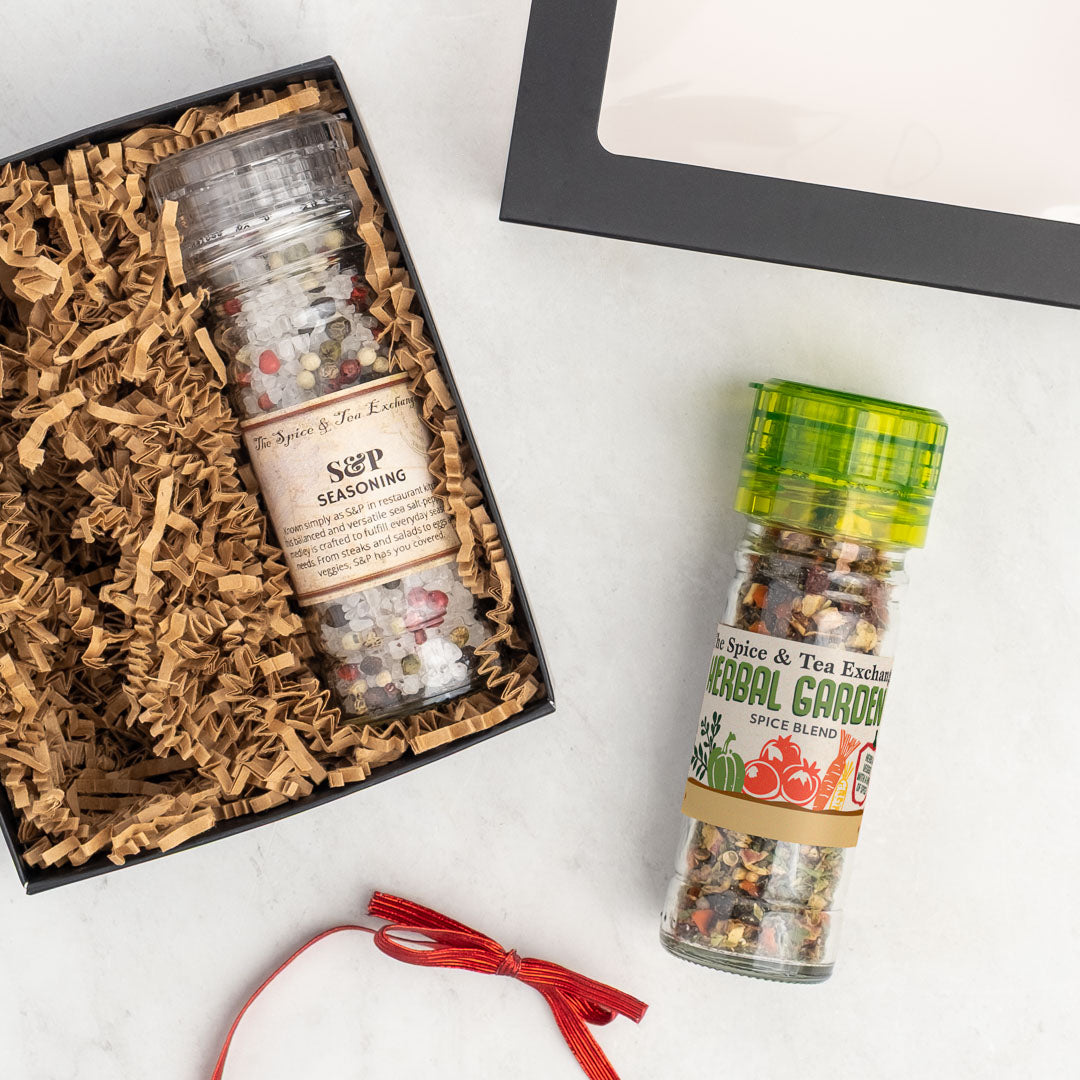 Culinary Seasonings Grinder Duo Gift Box | Spice Tea & Exchange