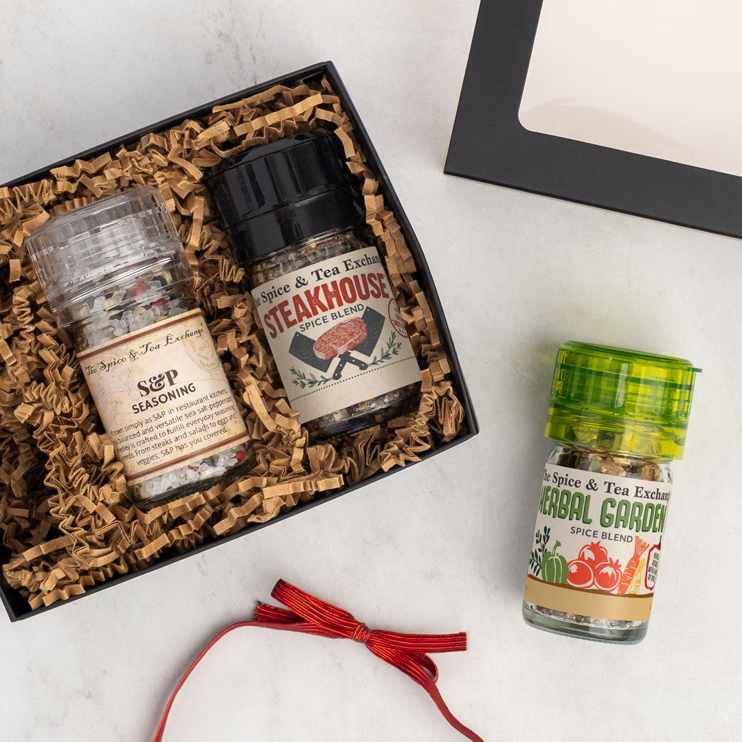 Culinary Seasonings Mini Grinder Trio | Spice Tea & Exchange – The