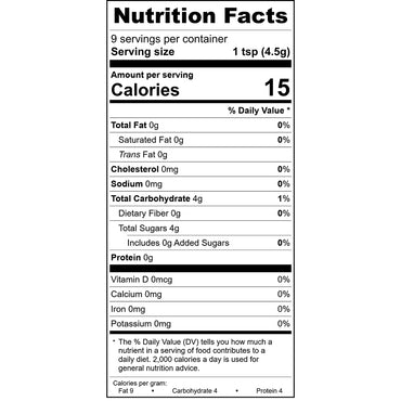 Dragon Fruit Sugar - nutrition facts
