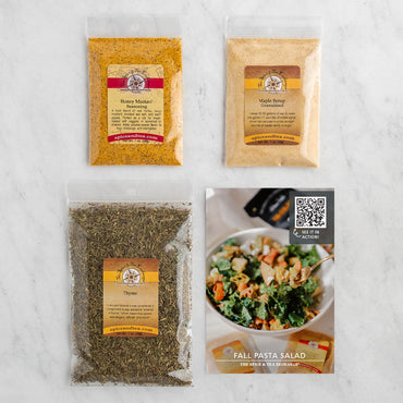 Fall Pasta Salad with Honey Mustard Dressing (Kit) contents