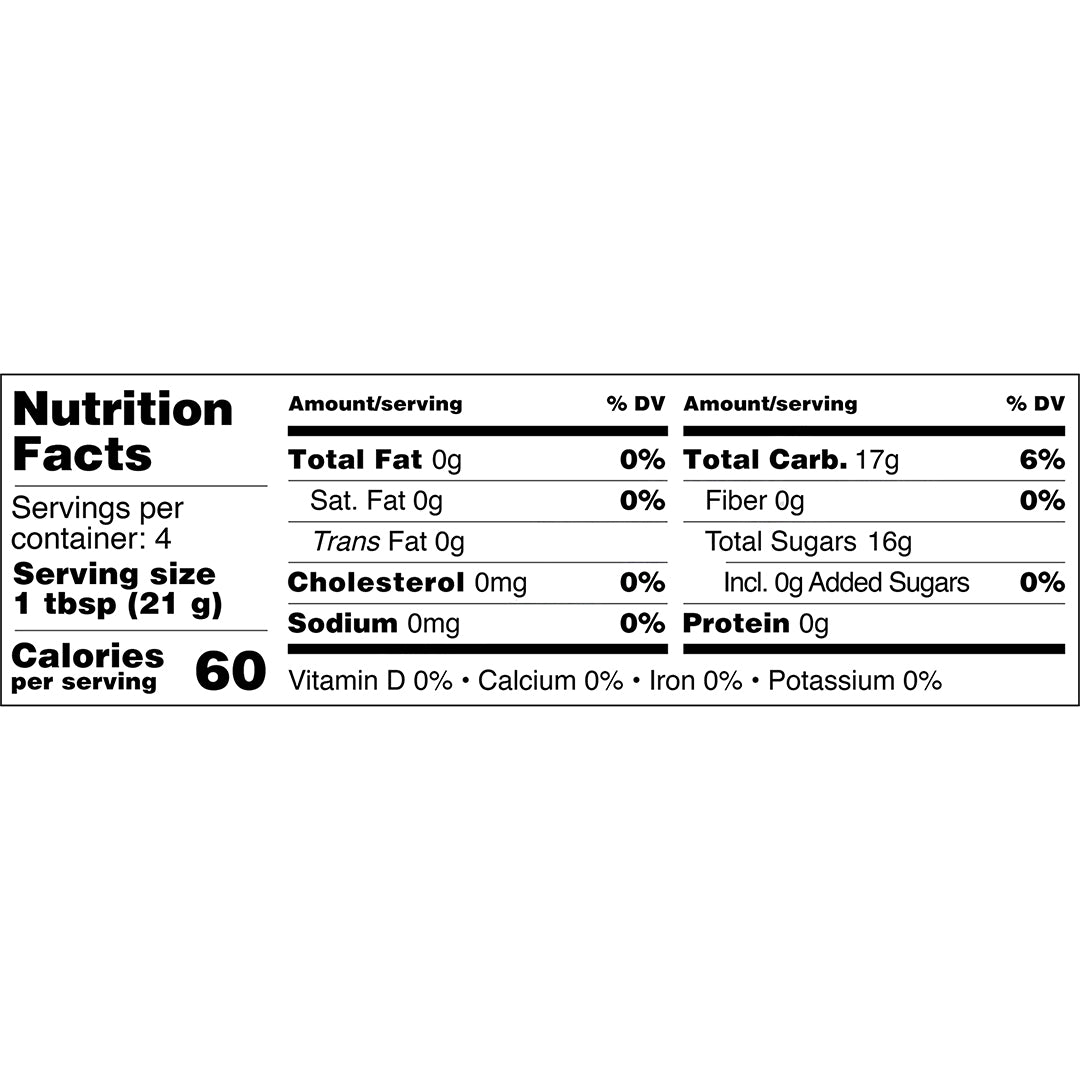 Happy Hour Honey Trio Nutrition Facts