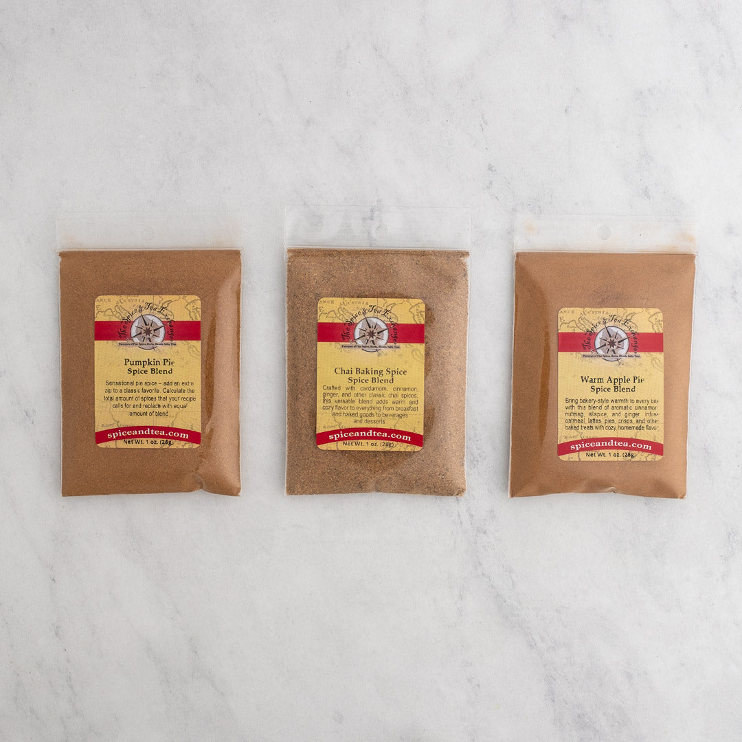 Holiday Pie Spice Blends Sampler contents