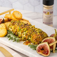 Honey Truffle Sea Salt  next to cheese log