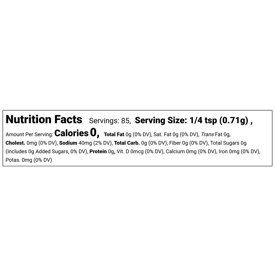 Hook Line & Grinder Spice Blend Nutrition Facts