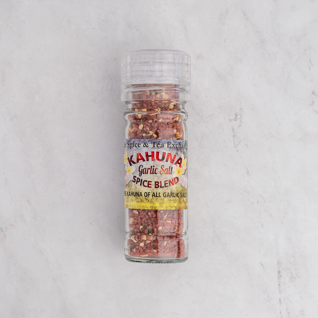 Kahuna Garlic Salt Spice Blend in grinder