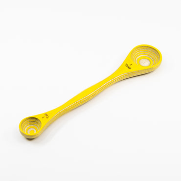 Lemon double-ended spoon with 1 tsp and 1 tbsp on each side - view 1