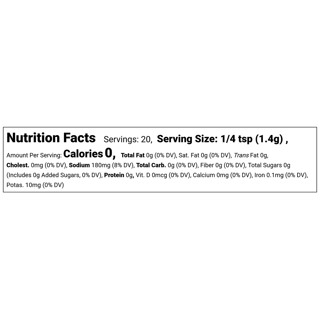Lemon Pepper Seasoning Nutrition Facts