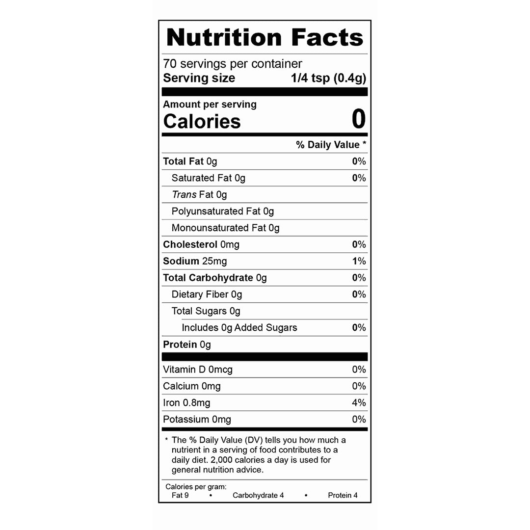 Mad Mojo Spice Blend Nutrition Facts