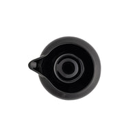Black ceramic teapot on a white background