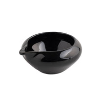 Black bowl on a white background
