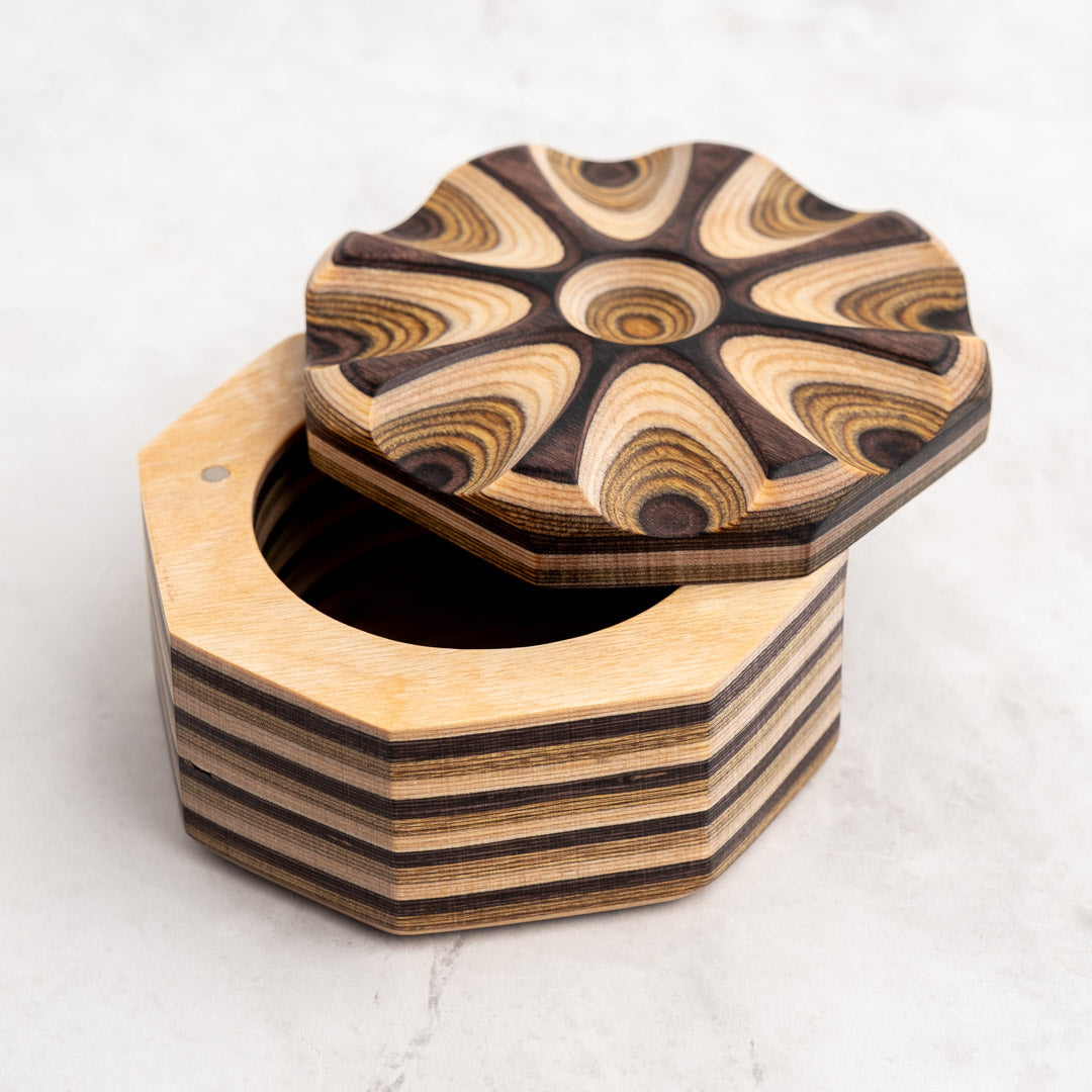 Natural Salt Cellar on white granite