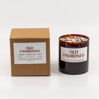 Old Fashioned Candle next to its box