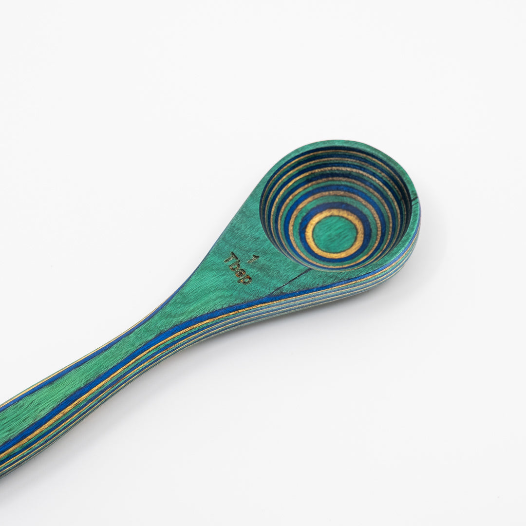 Peacock double-ended spoon with 1 tsp and 1 tbsp on each side - view 2