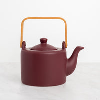 Plum Teapot with lid closed