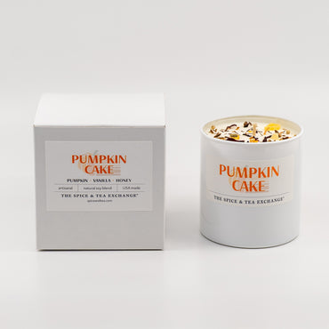 Pumpkin Cake Candle next to box